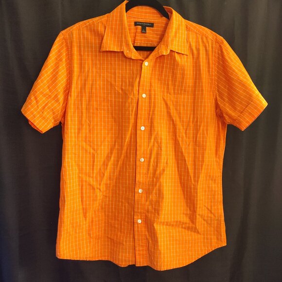 Banana‎ Republic Button Down Polo Short Sleeve Shirt Size Large - Picture 1 of 7